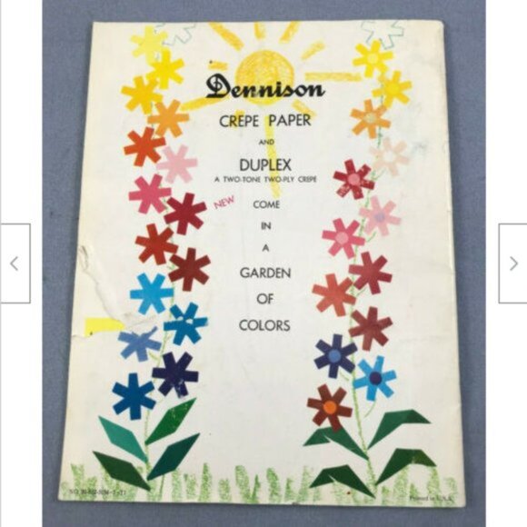 Dennison How to Make Crepe Paper Flower Rose Vtg Hand Craft Book 1963 - Picture 2 of 6